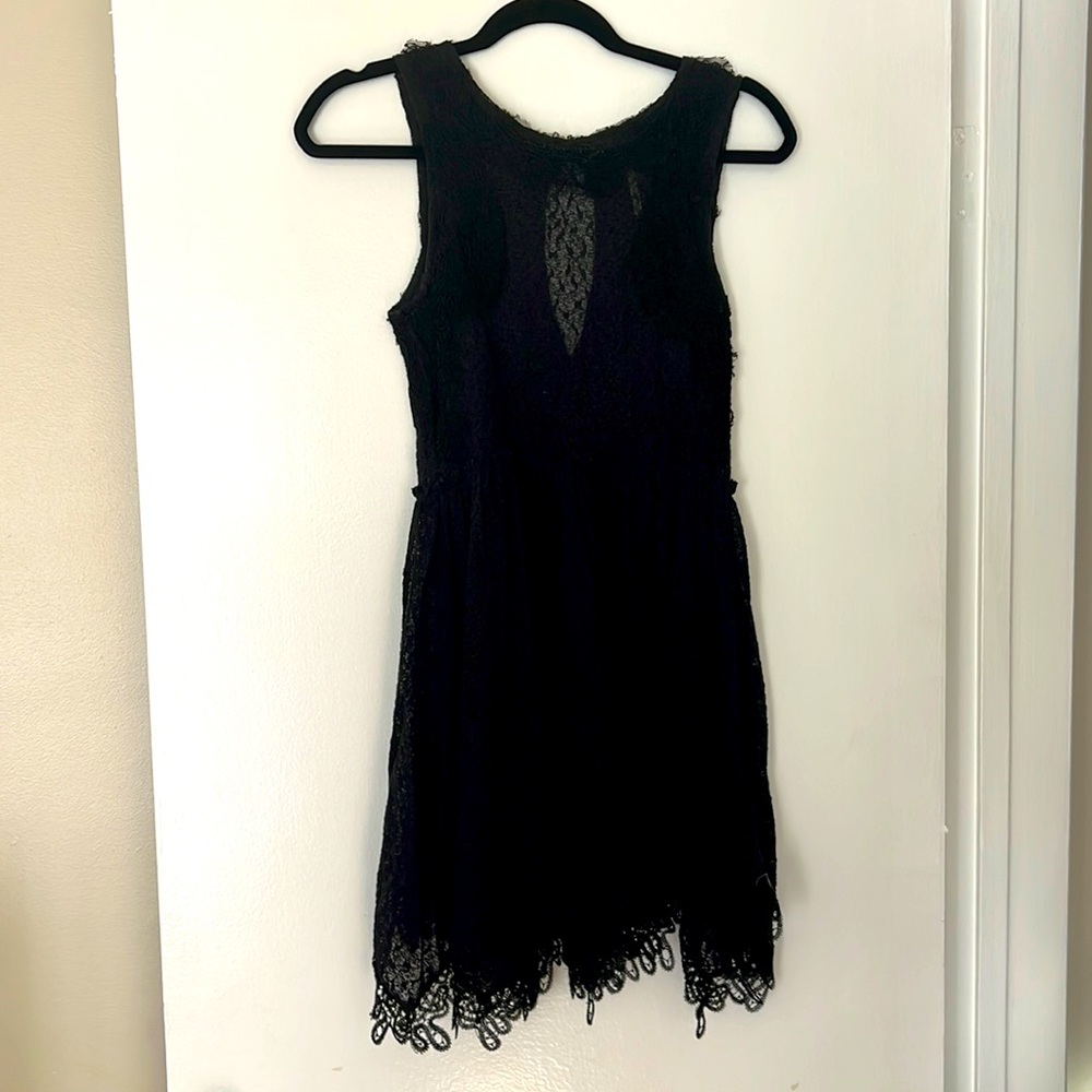 Free people black lace mini